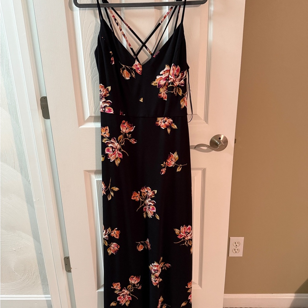 Floral Maxi Dress with Strappy Back